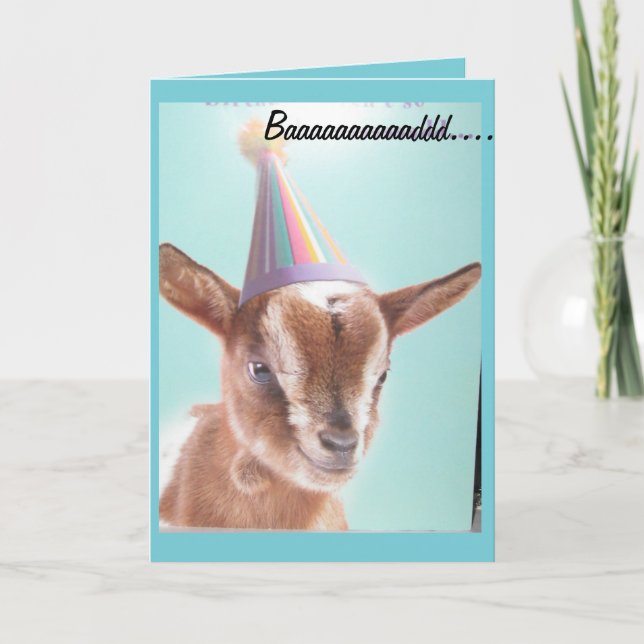 Födelsedagskort för get kort (Framsida)