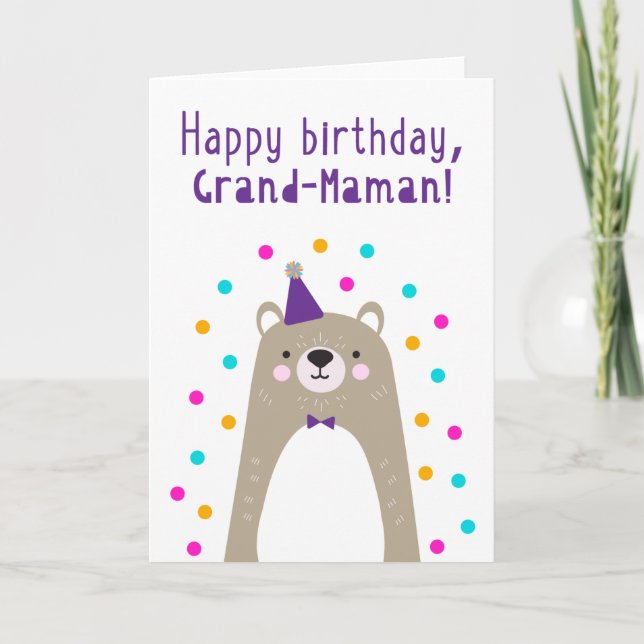 Födelsedagskort för Grand-Maman Kort (Framsida)