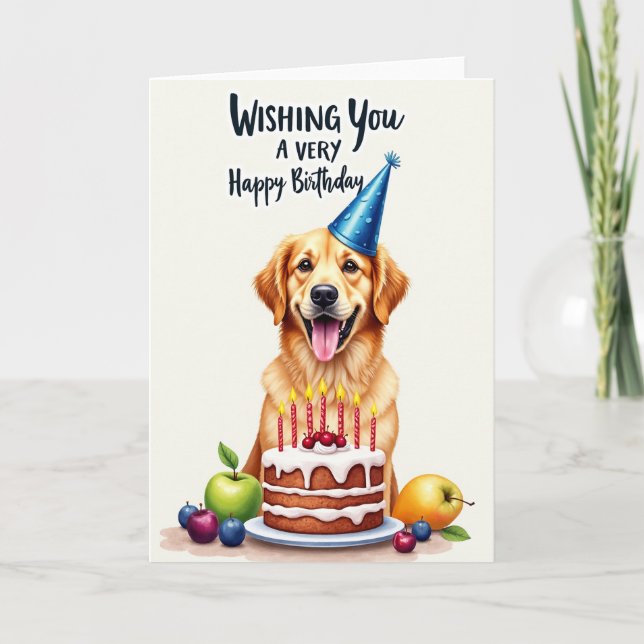Födelsedagskort för hundar kort (Framsida)