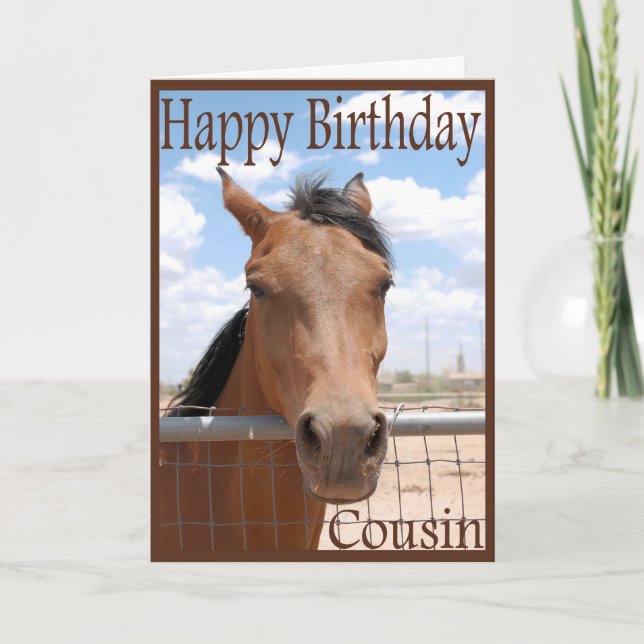 Födelsedagskort för kusin kort (Framsida)