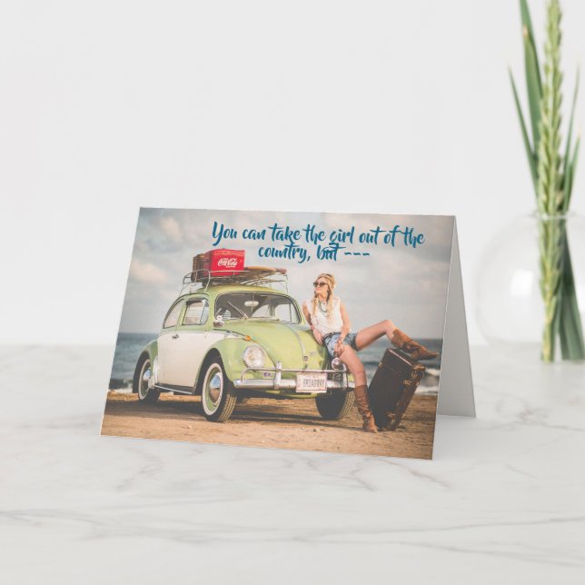 FÖDELSEDAGSKORT FÖR LANDFLICKA HELGKORT (Framsida)