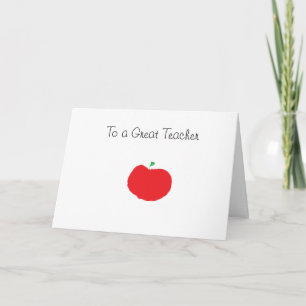 Födelsedagskort för lärare kort