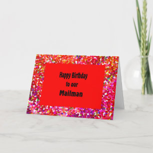 Födelsedagskort för Mailman Red Design Kort