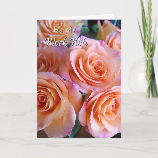 Födelsedagskort för maka till arbete, maka till ar kort (Framsida)
