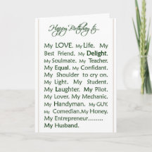 Födelsedagskort för Make, mitt kärlek