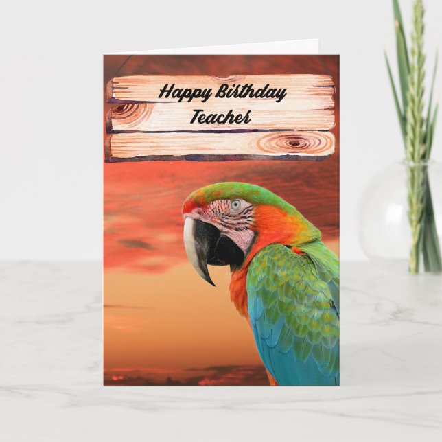Födelsedagskort för manliga eller kvinnliga lärare kort (Framsida)