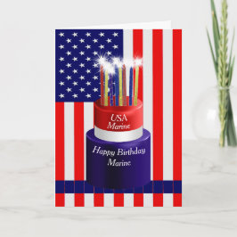 Födelsedagskort för marin sjöfart under militär kort