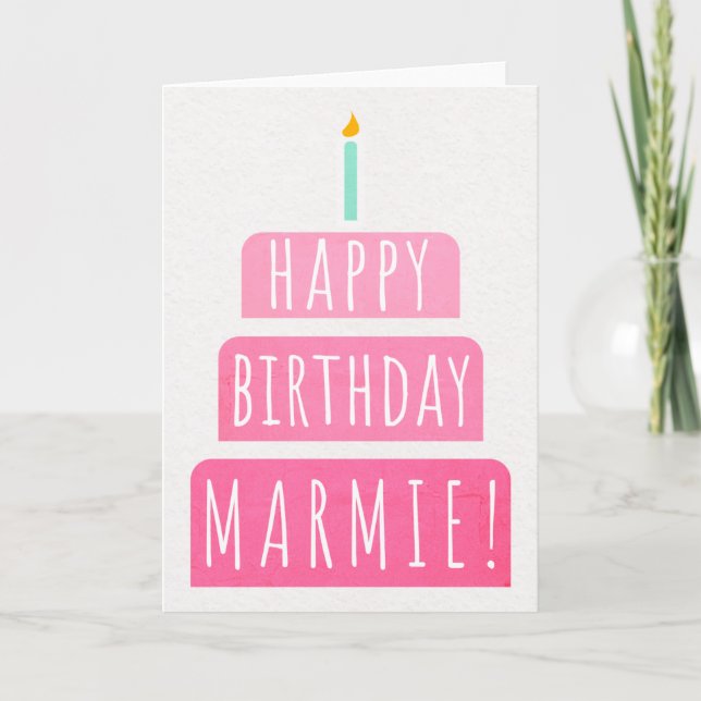 Födelsedagskort för Marmie Kort (Framsida)