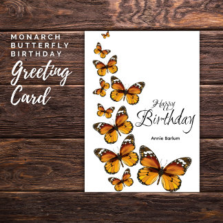 Födelsedagskort för monarch Butterfly Kort