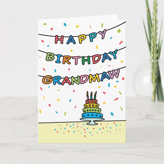 Födelsedagskort för mormor kort (Framsida)