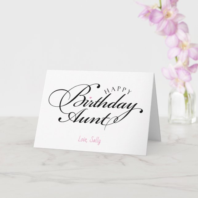 Födelsedagskort för Moster Kort (Orkide)