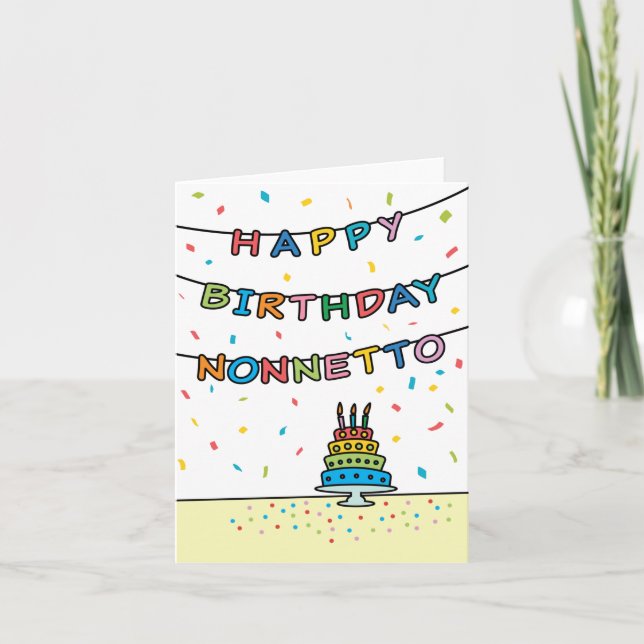 Födelsedagskort för Nonnetto Kort (Framsida)