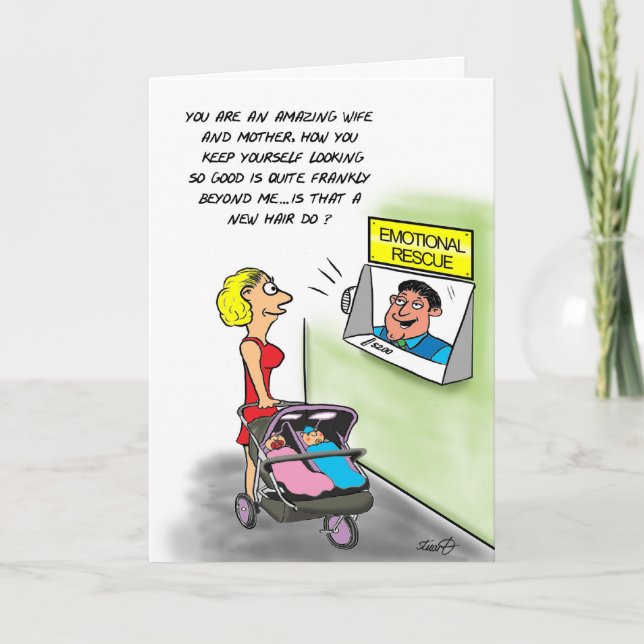 Födelsedagskort för nya mamma med Twillingar Kort (Framsida)