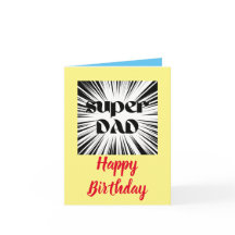 Födelsedagskort för Pappa, superhjältemod
