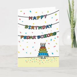 Födelsedagskort för Pedar Bozorg Kort