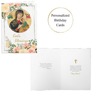 Födelsedagskort för persikor och Rosa ros Guld Ram Kort