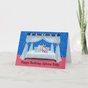 Födelsedagskort för Pet Sphinx Cat Kort