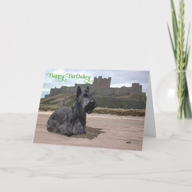 Födelsedagskort för Scottish Terrier Kort (Framsida)