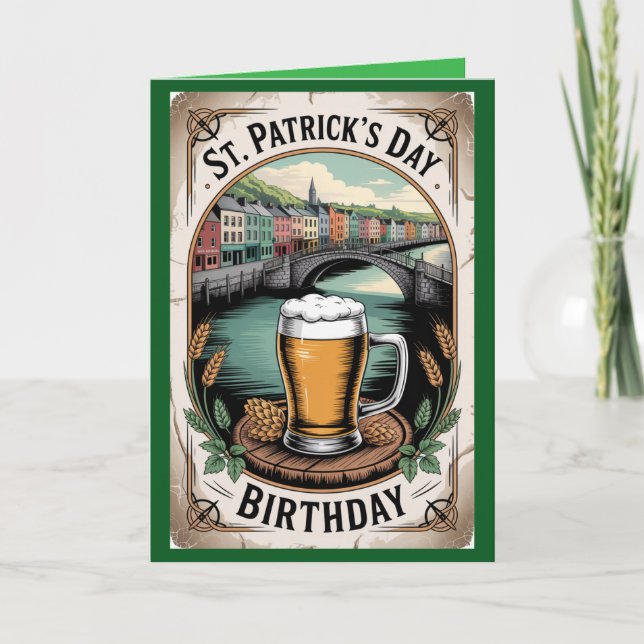 Födelsedagskort för St. Patrick's Day Helgkort (Framsida)