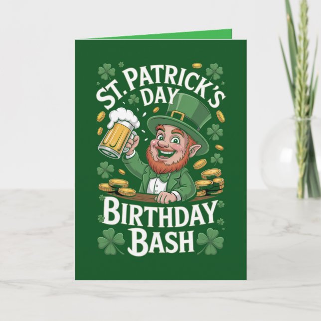 Födelsedagskort för St. Patrick's Day Helgkort (Framsida)