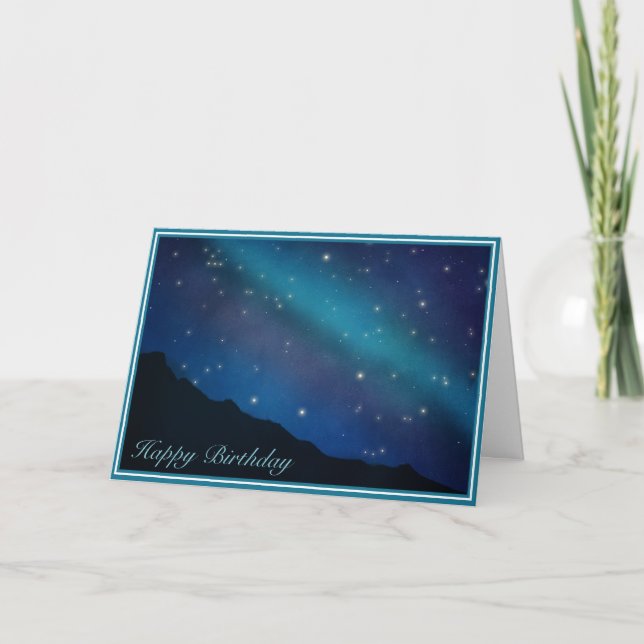 Födelsedagskort för Starry Himmel Kort (Framsida)