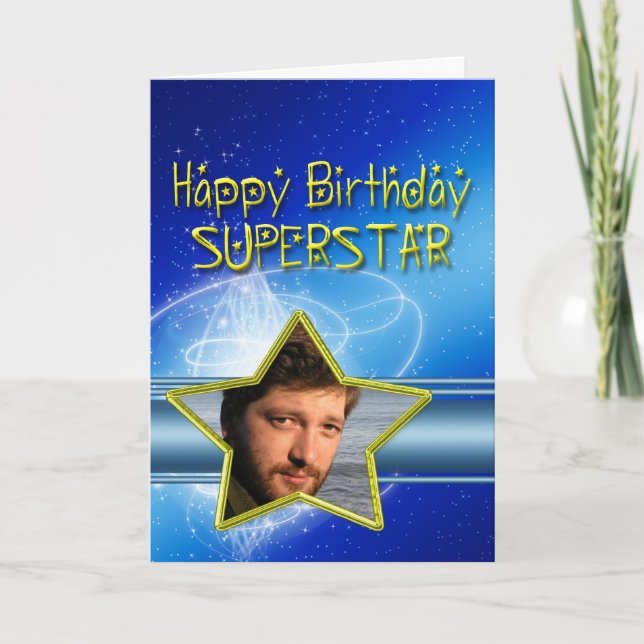 Födelsedagskort för Superstar Kort (Framsida)