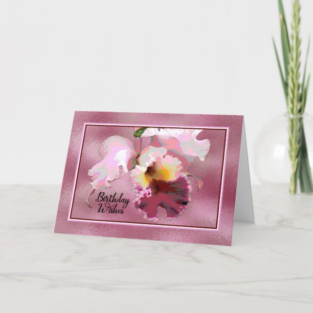 Födelsedagskort för Surrogate Mor med Orchid Kort (Framsida)