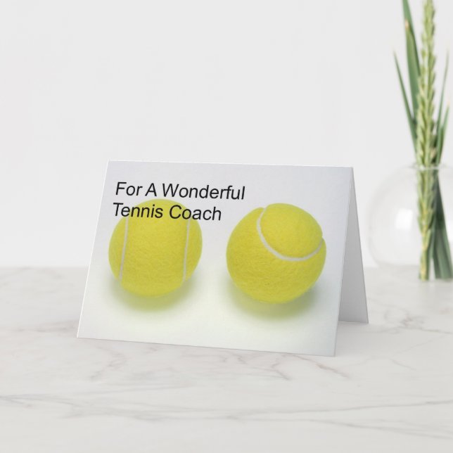 Födelsedagskort för tennis Coach Kort (Framsida)