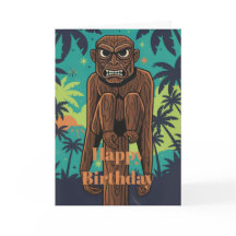 Födelsedagskort för Tiki Monkey
