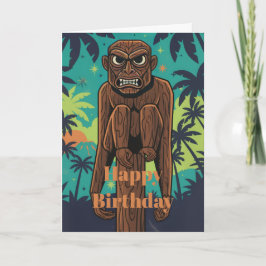 Födelsedagskort för Tiki Monkey Kort