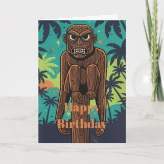Födelsedagskort för Tiki Monkey Kort