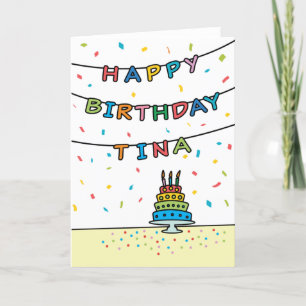 Födelsedagskort för Tina Kort