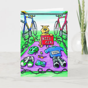 Födelsedagskort för triatlete - Behålla av Kort