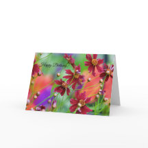 Födelsedagskort för vilda blommor