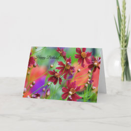 Födelsedagskort för vilda blommor kort