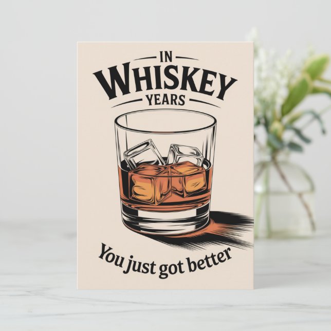 Födelsedagskort för Whiskey Pappa (Stående Fram)