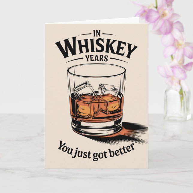Födelsedagskort för Whiskey Pappa Kort (Orkide)