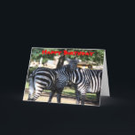 Födelsedagskort för Zebra Friends Kort<br><div class="desc">Från ett foto av två zebröder som gnuggade huvudet mot varandra som togs på zoo. Copyright by Brenda Thour 2010.</div>