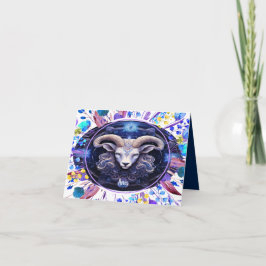 Födelsedagskort för Zodiac Aries 3/21 till 4/19 Tack Kort