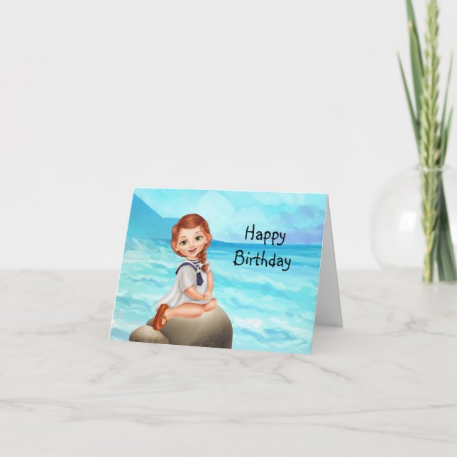 Födelsedagskort från ett barn tack kort (Framsida)