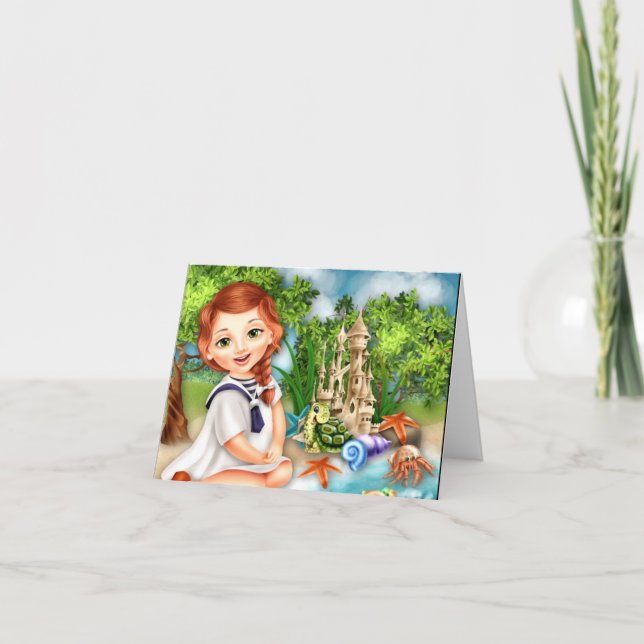 Födelsedagskort från ett barn tack kort (Framsida)