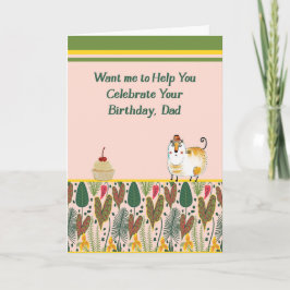 Födelsedagskort från Kat till Pappa Kort