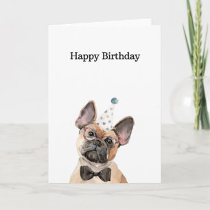 Födelsedagskort, Fransk Bulldog Card Kort
