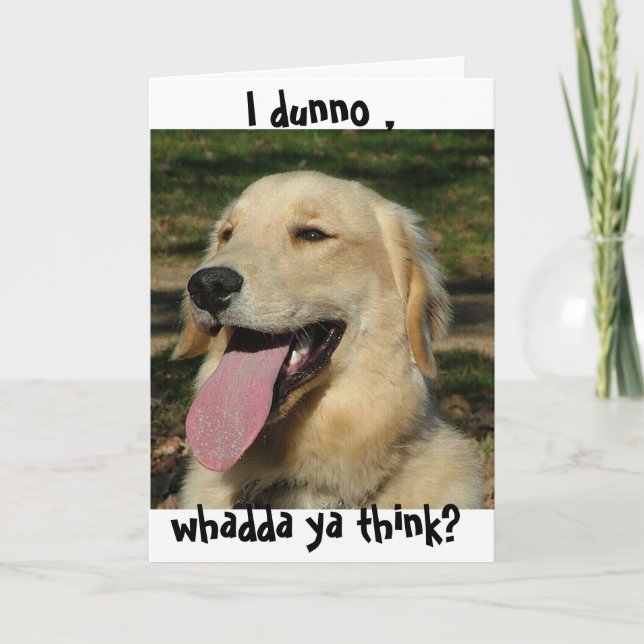 Födelsedagskort~ Golden Retriever Kort (Framsida)