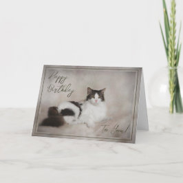 Födelsedagskort "Grattis på födelsedagen Cat" Helgkort