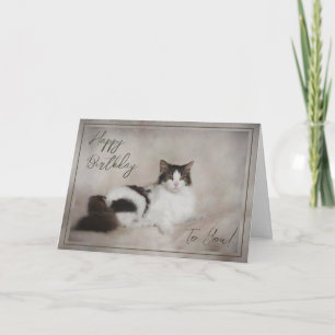 Födelsedagskort "Grattis på födelsedagen Cat" Helgkort