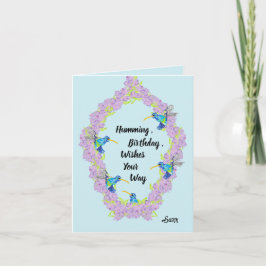 Födelsedagskort: Humming Bird's kärlek Kort