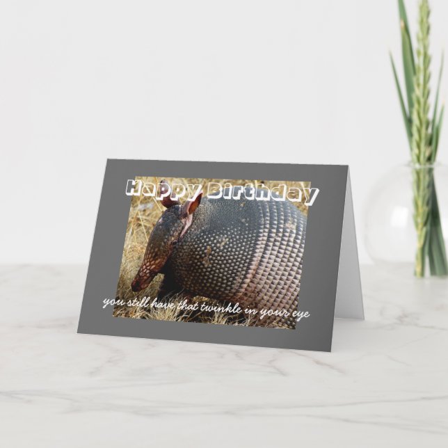 födelsedagskort humor armadillo fotoart kort (Framsida)