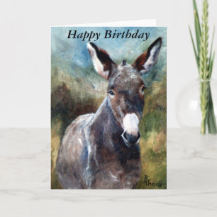 Födelsedagskort i Donkey Porträtt Kort