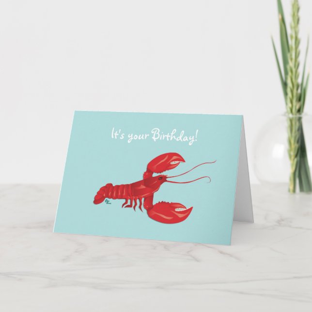 Födelsedagskort i Lobster Kort (Framsida)